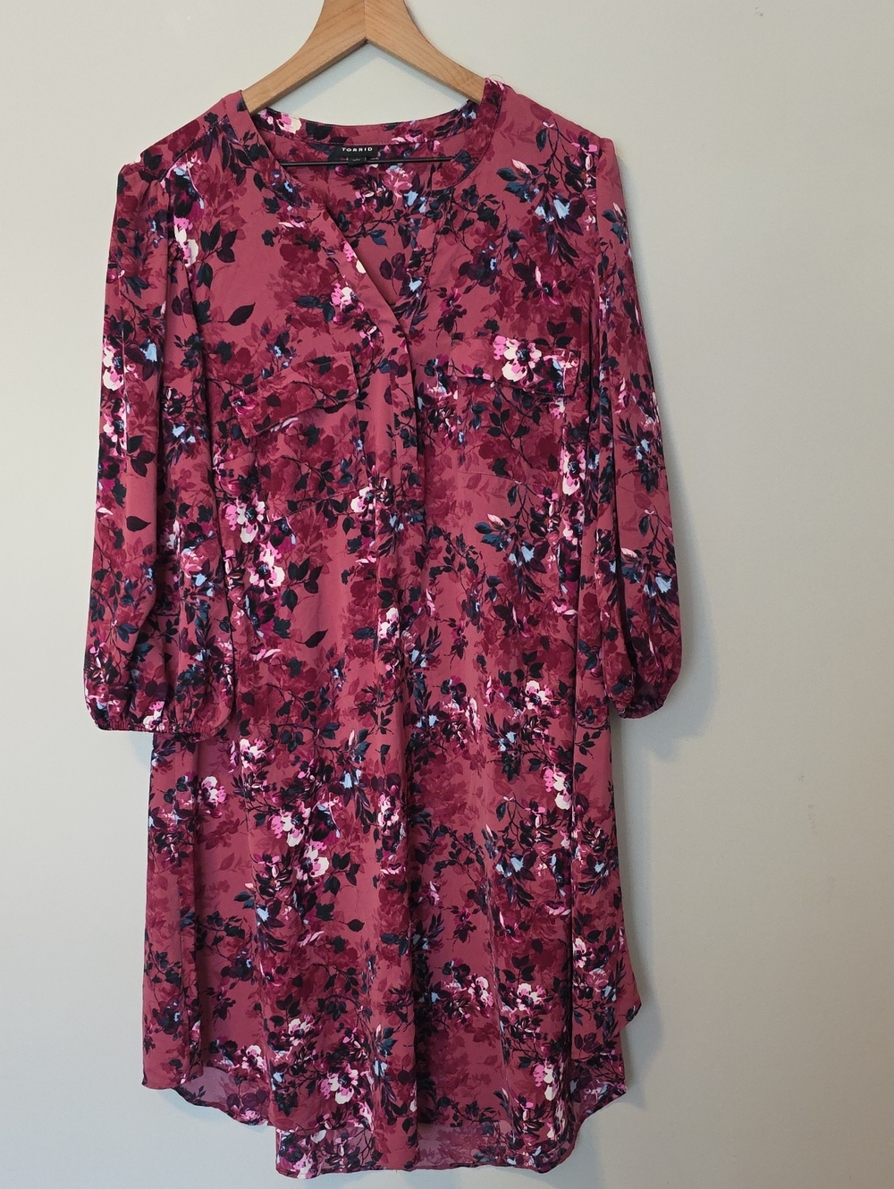 Torrid Mini Long Sleeve Shirt Dress